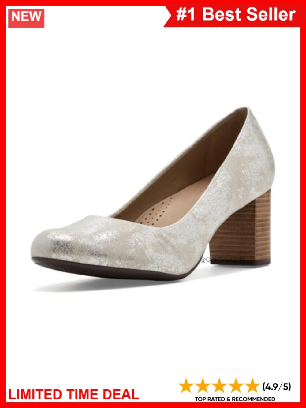 Marc Joseph New York Pump Leather Block Heel Closed Toe Slip On Comfort